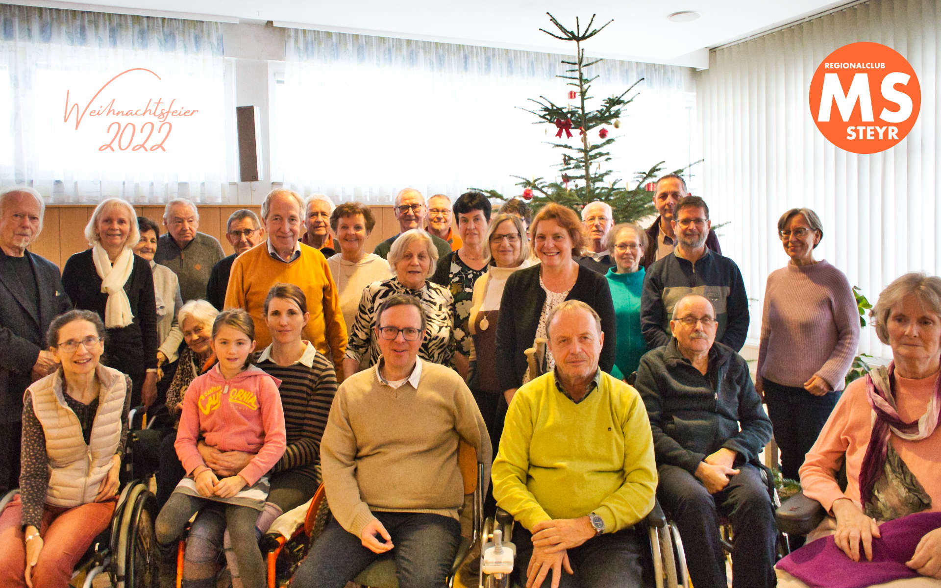 Gruppenfoto Weihnachtsfeier MS Club Steyr 2022
